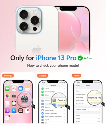 Miniatura 2 de FNTCASE Funda para iPhone 13 Pro: Fundas magnéticas translúcidas mate delgadas con protector de pantalla de vidrio templado