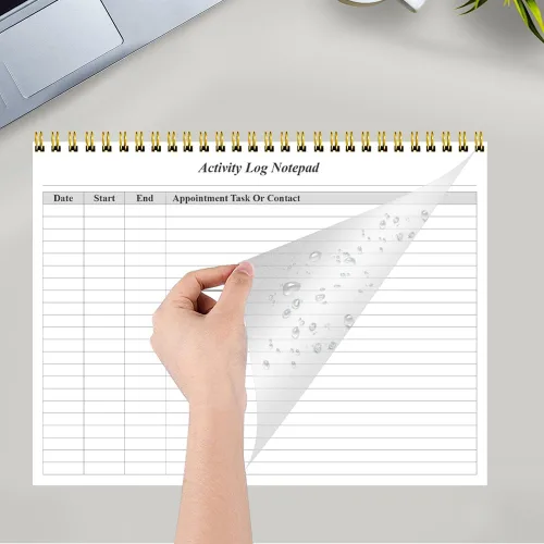 Miniatura 5 de Getvow Cuaderno de Registro de Actividades - Libro de Registro de Actividades en Espiral para Trabajo de Negocios, Cuaderno de Lista de Tareas