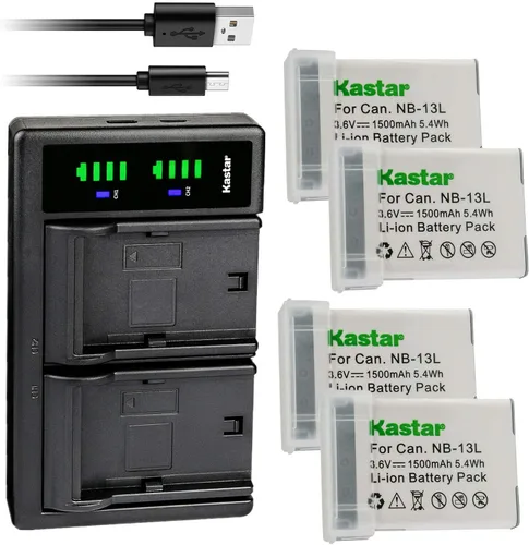 Miniatura 7 de Kastar Reemplazo del cargador de batería USB NB-13L LTD2 para Canon PowerShot G7 X Mark III, PowerShot G9 X, PowerShot G9 X Mark II, PowerShot SX620