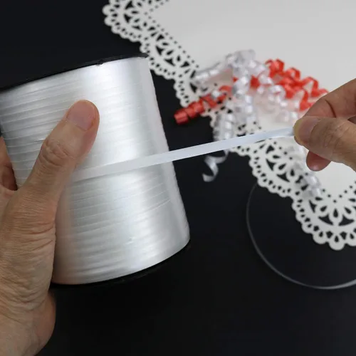 Miniatura 3 de GIFTEXPRESS Cinta rizadora blanca de 500 yardas, cinta de globos impermeable para envolver regalos, decoración de fiestas, flores y manualidades