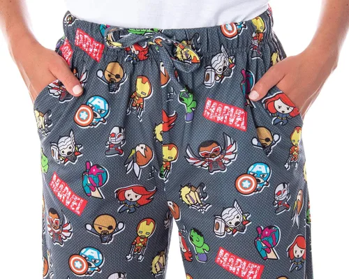 Miniatura 3 de Marvel Comics - Pantalones de pijama para mujer con estampado de personajes de superhéroes