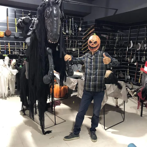 Miniatura 7 de Bbrand Máscaras de látex con cabeza de calabaza para decoración
