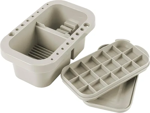 Miniatura 4 de MyLifeUNIT Limpiador de pinceles, soporte para pinceles y organizadores con paleta para acrílico, acuarela y pinturas a base de agua (gris)