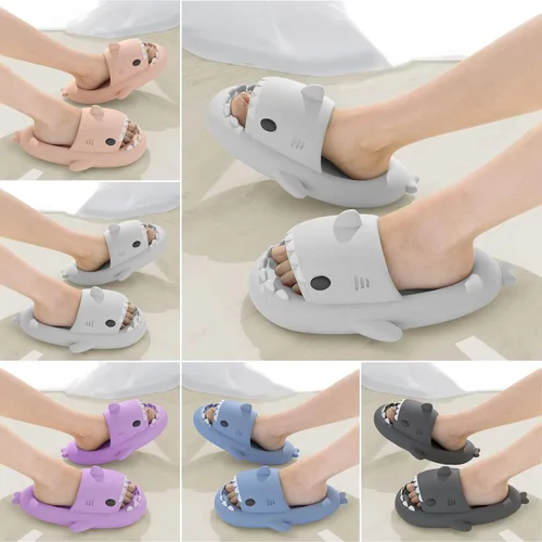 Miniatura 5 de MUMIK Sandalias de tiburón para niños, pantuflas de tiburón mejoradas, sandalias de tiburón en la nube, antideslizantes, suela gruesa, cómodas
