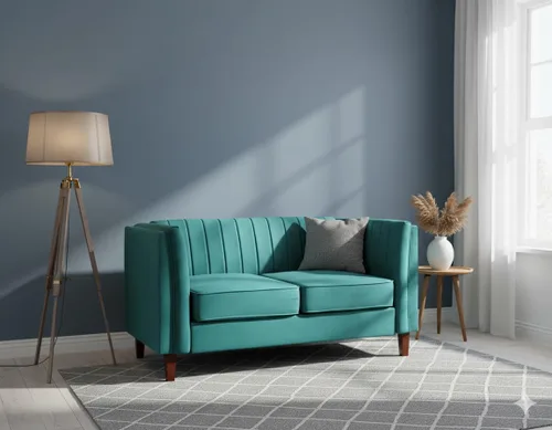 Miniatura 28 de Container Furniture Direct Sofá moderno de terciopelo de lujo para sala de estar con espuma de alta densidad, tapicería de tela suave, cojines