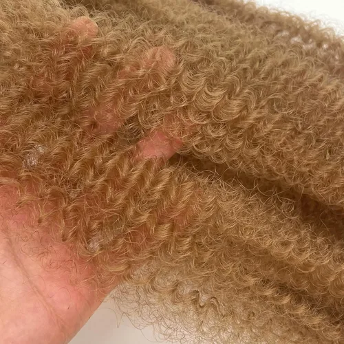 Miniatura 6 de Cabello afro trenzado elástico de 24 pulgadas, cabello Marley para rastas sintéticas, cabello rizado Marley Twist trenzado, cabello rubio cubano