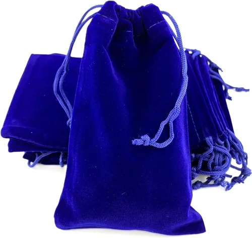 Miniatura 8 de Paquete de 25 bolsas de terciopelo de regalo con cordón para joyas, dulces y recuerdos de boda