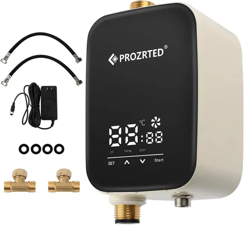 Miniatura 10 de Bomba de circulación instantánea de agua caliente con temporizador digital integrado y válvula de control de termostato ajustable