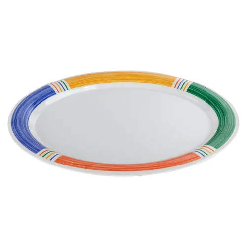 Miniatura 25 de G.E.T. OP-120-MIX - Plato ovalado de melamina para servir, 12 x 9 pulgadas, surtido (juego de 12)