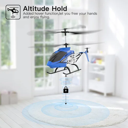 Miniatura 3 de Cheerwing Helicóptero de control remoto, SYMA S39H Helicóptero RC con retención de altitud y modo de alta y baja velocidad, 2 baterías, avión
