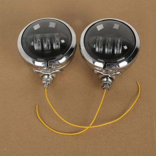 Miniatura 8 de Green-L Luz antiniebla LED para Harley 1997-2013 Touring Street Glide Electra Glide Road King Spotlight 4.5 pulgadas Foglight indicador de lámpara