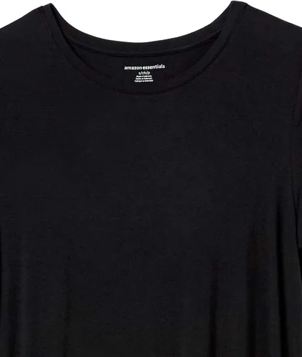 Miniatura 9 de Tienda Essentials - Vestido de manga corta con vuelo y con cuello redondo para mujer (disponible en talla extragrande)