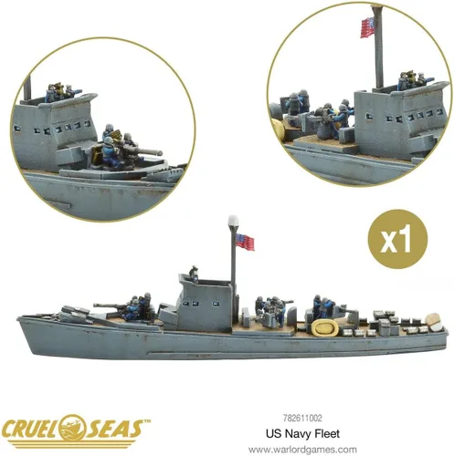 Miniatura 6 de Warlord Cruel Seas US Navy Fleet War Game - Juego de mesa de estrategia de juego de rol 1:300 para adultos, juego de mesa de guerra estratégico