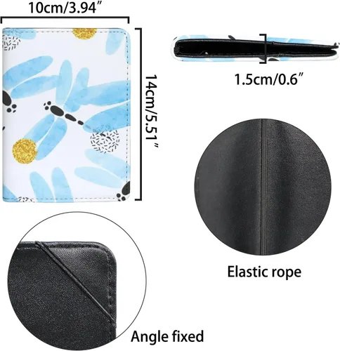 Miniatura 2 de Funda de cuero para pasaporte con diseño de girasol, tarjeta, protector para pasaporte, banda elástica, accesorios de viaje para hombres y mujeres
