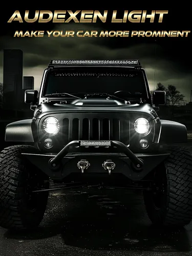 Miniatura 4 de Faros delanteros LED de 7 pulgadas aprobados por DOT para Jeep Wrangler JK LJ CJ TJ 1997-2018, faros Hummer H1 H2-2020 de patente exclusiva.