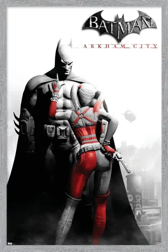 Miniatura 18 de Trends International DC Comics VIdeo Game - Póster de pared de Arkham City, arte clave, 14.725 x 22.375 pulgadas, versión enmarcada de madera