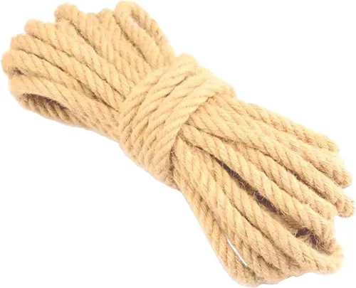 Miniatura 9 de Cuerda de yute de 0.039 pulgadas (0.039 in), cuerda de arpillera de 820 pies, cuerda de cáñamo grueso natural fuerte para artes, manualidades