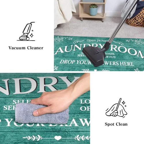 Miniatura 8 de Lahome Alfombra de pasillo para lavandería estilo granja 20"x59" Alfombras y alfombras para lavandería Antideslizante Lavable Alfombra de pasillo