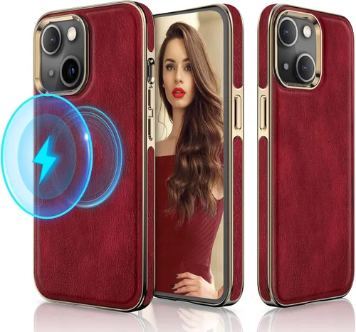 Miniatura 30 de LOHASIC Funda de cuero para iPhone 17 Pro, compatible con MagSafe Professional Business Style Funda protectora de piel sintética de primera calidad