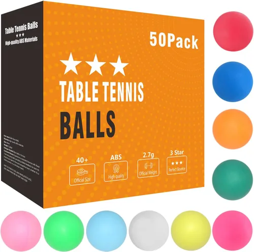 Miniatura 11 de Bolas de ping pong de alto rebote y duraderas de ABS de colores con clasificación de 3 estrellas para 4 entrenamientos, juegos de fiesta, juguetes