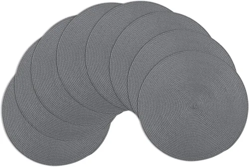 Miniatura 46 de Winknowl Juego de 4 manteles individuales redondos trenzados, lavables, tejidos resistentes al calor, para mesas de cocina, comedor, manteles Beige