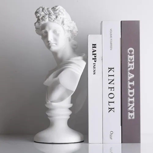 Miniatura 5 de XMGZQ Estatua griega de David de 11.8 pulgadas, busto romano clásico para Apolo, escultura de mitología griega grande para decoración del hogar