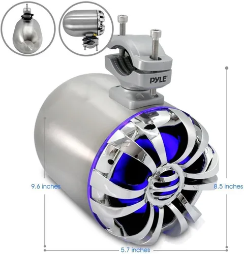 Miniatura 3 de Pyle Altavoces marinos – Torre de wakeboard con clasificación IP44 impermeable de 5.25 pulgadas y sistema de sonido estéreo de audio para exteriores