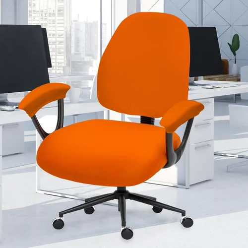 Miniatura 108 de Fundas elásticas para asiento de silla de oficina de escritorio - Funda universal de spandex para silla de computadora - Fundas removibles lavables