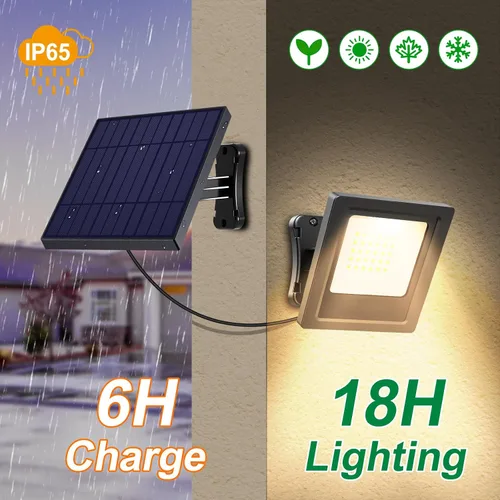 Miniatura 3 de Lightonight Luces Solares para Exteriores, Luces de Inundación Solares de Amanecer a Atardecer 4400mAh 3000K Blanco Cálido, Encendido/Apagado