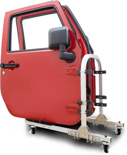 Miniatura 4 de EZ4X4 - Carrito de almacenamiento con ruedas plateadas de 2 puertas para TJ JK JL patentado