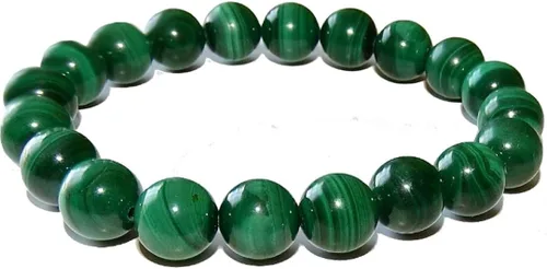 DHYANARSH Pulsera de malaquita AAA natural original, joyería de malaquita auténtica, piedras curativas y cristales, joyería de yoga, Gema, Ágata