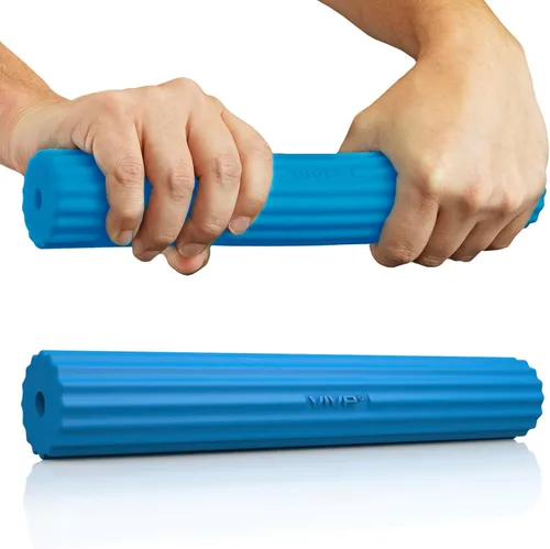 Vive Barra de terapia flexible para alivio del codo de tenis (mediana), ayuda a la terapia física, mejora la tendinitis y la fuerza de agarre, azul