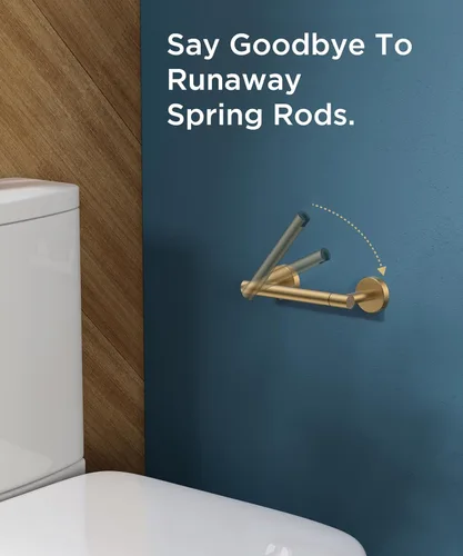 Miniatura 48 de FORIOUS Soporte de pared para papel higiénico, soporte de rollo de papel higiénico de doble poste giratorio de acero inoxidable para baño, Blanco