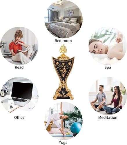 Miniatura 6 de TERSCHELLING, Quemador de incienso de resina, quemador de incienso Bakhoor, quemador de incienso de carbón, para yoga, spa, aromaterapia, oficina