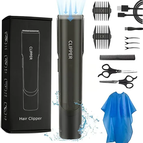 Cortadora de pelo profesional al vacío para hombres, cortadora de pelo inalámbrica, kit de recortadora de barba con aspiradora potente succión de