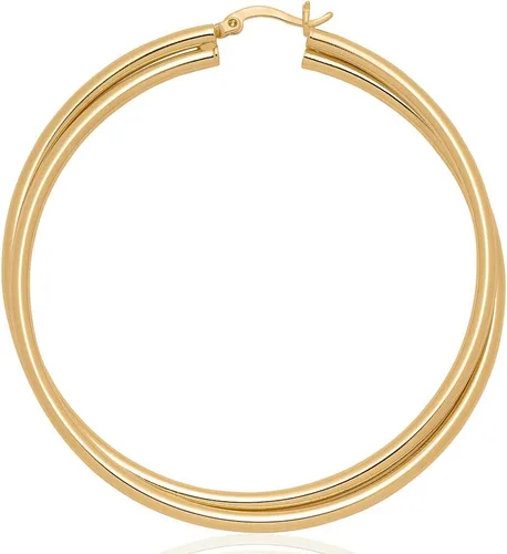 Miniatura 20 de Milla Crossover Twisted Hoop Earrings for Women – Hypoallergenic Silver or Gold Statement Hoops – Lightweight & Easy to Wear
