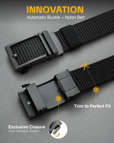 Miniatura 5 de CHAOREN Cinturón táctico para hombre, cinturón de nailon de 1.5 pulgadas, cinturón de trabajo EDC de liberación rápida para transporte militar