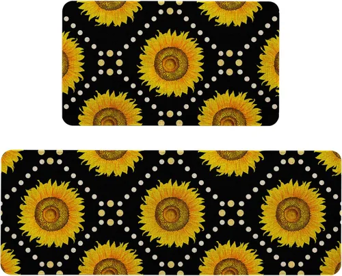 Miniatura 23 de Mloabuc® Tapete decorativo de flores, tapetes de cocina de arpillera de arpillera para mujer, accesorios de cocina para exteriores, 17 x 30 pulgadas