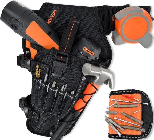 Juego de fundas de taladro 3 en 1 con pulsera magnética fuerte y cinturones sólidos de 2 pulgadas para hombres, soporte para taladro, soporte para