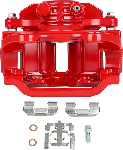 SCITOO Pinza de freno trasera derecha con soporte 18-B4727 rojo compatible para Cadillac 2000-2002 para Chevrolet 1999-2005 para GMC 1999-2005
