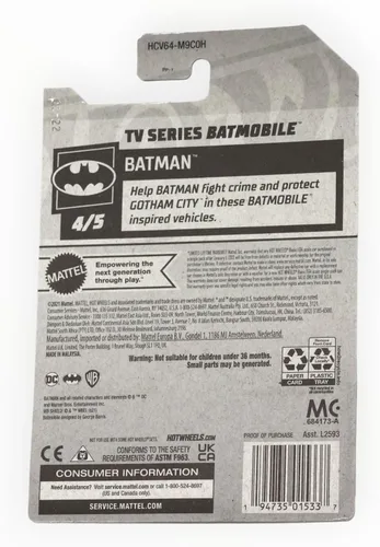 Miniatura 2 de Hot Wheels Serie de TV Batmobile