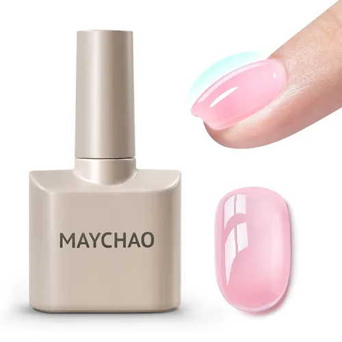 Miniatura 11 de MAYCHAO Gel constructor morado claro para uñas, fortalecedor de uñas malva de 0.5 onzas líquidas en una botella, gel duro para extensión de uñas