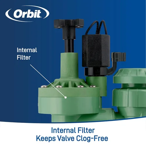 Miniatura 7 de Orbit 57604 - Paquete de 3 válvulas antisifón automáticas de 1 pulgada FPT serie 100 con control de flujo y reductor de 3/4 pulgadas