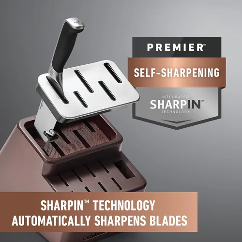 Miniatura 4 de Calphalon® Premier™ SharpIN - Juego de cuchillos con bloque de cuchillos afilador, 15 piezas, acero al carbono