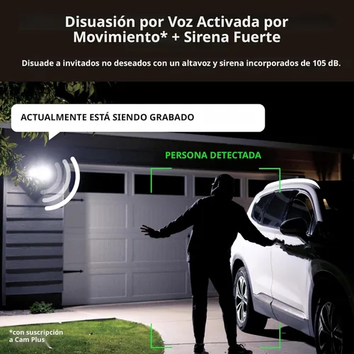 Miniatura 10 de WYZE Cámara Floodlight v2, Cámara de Seguridad para Exteriores, 2K HD con Visión Nocturna a Color, LEDs de 2800 Lúmenes, Visión Amplia de 160°