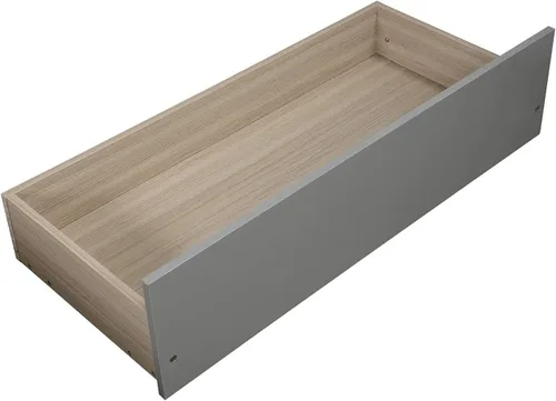Miniatura 7 de Cama de plataforma de tamaño individual con cajones, marcos de cama individual de madera con cabecero, estribo y soporte de tablillas, color gris