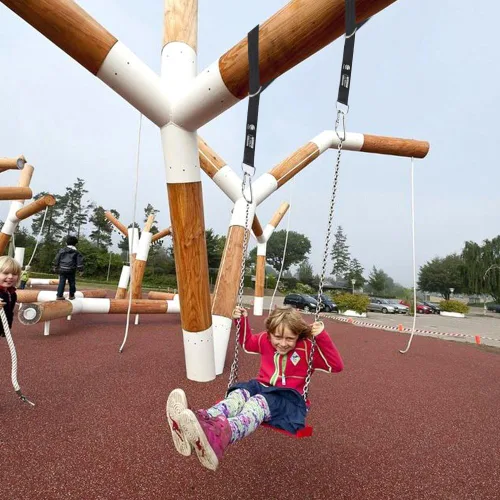 Miniatura 4 de Juego de accesorios de suspensión para árbol de 152.5 cm (4.9 pies), soporta 998 kg (2200 libras) con mosquetones de acero inoxidable, de fácil Negro