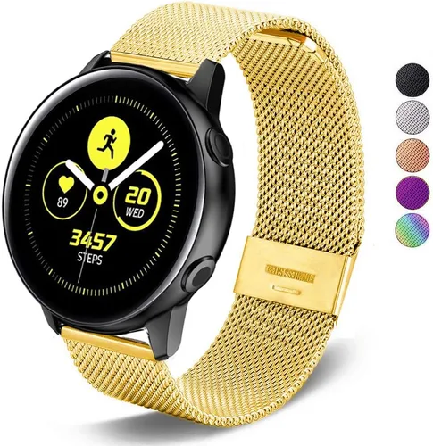 Miniatura 16 de Correa compatible con Galaxy Watch 4/4 Classic / 5/5 Pro / 6/6 classic / 3 1.614 in / Galaxy Watch 1.654 in / Active 2, correa de repuesto de malla