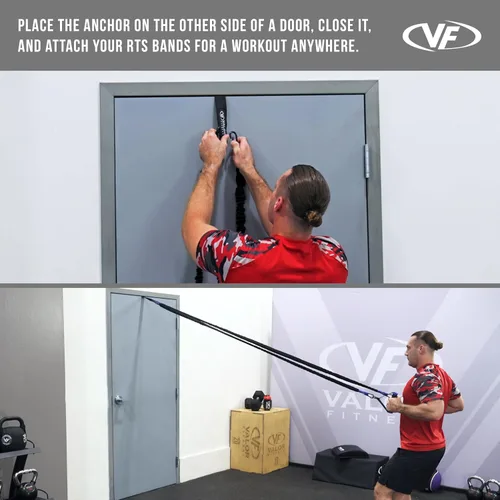Miniatura 5 de Valor Fitness Bandas de resistencia – 5 libras a 25 libras – Mosquetones adjuntos y 2 bandas por opción de peso con asas – Funda cubierta