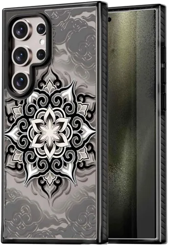 Miniatura 206 de Rosarnnah Funda compatible con Samsung Galaxy S24 Ultra, bonita estética, a la moda, divertida funda con estampado de gatito y gato, duradera a
